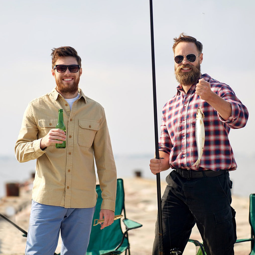 Unique Fish Beer Gifts for Men Vintage Bottle Opener, Fishing Father's Day Birthday Christmas Valentine's Day Gift for Dad Husband Grandpa Boyfriend