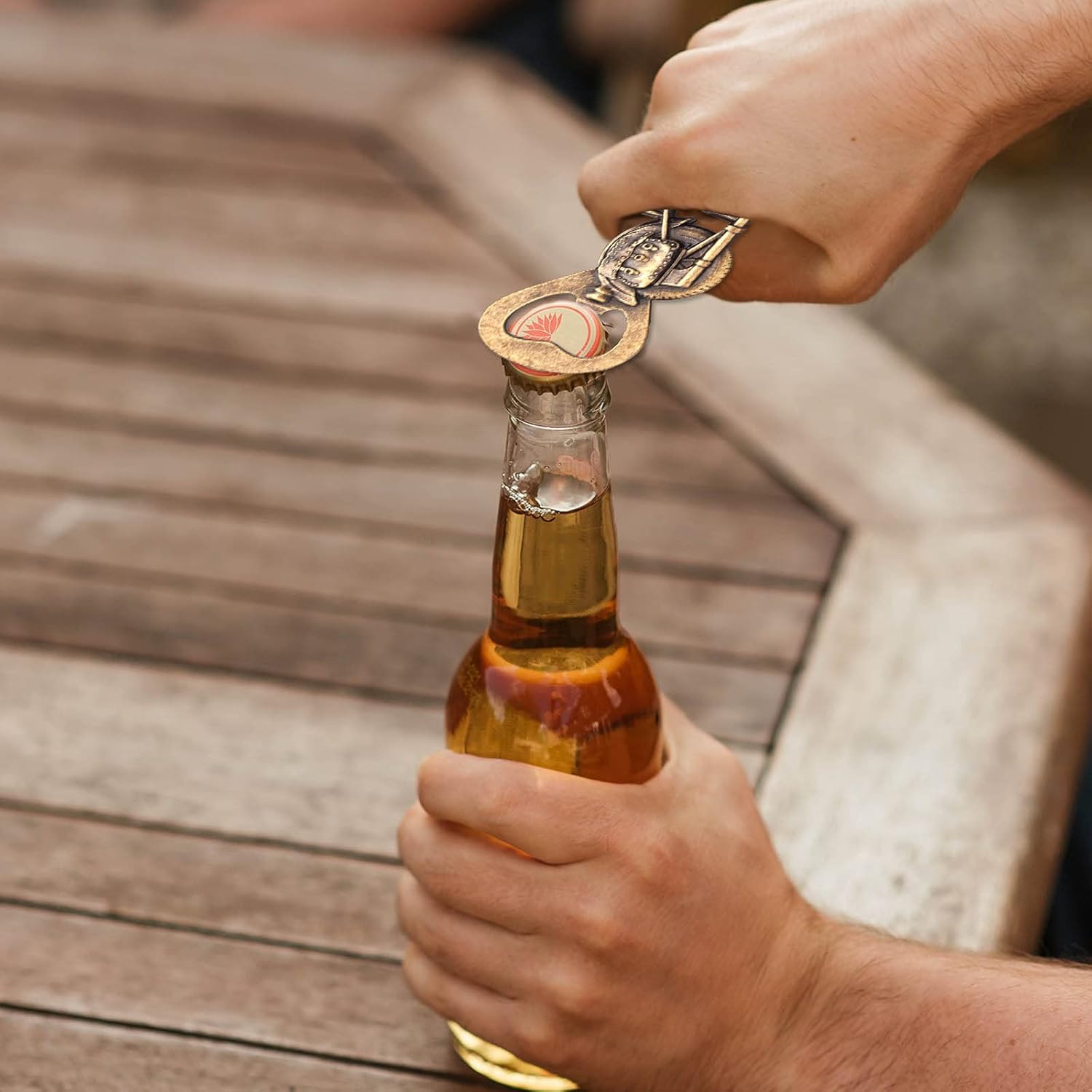 Stainless Steel Gear Chain Link Bottle Opener - Cool Gift For Motorcycle Riders