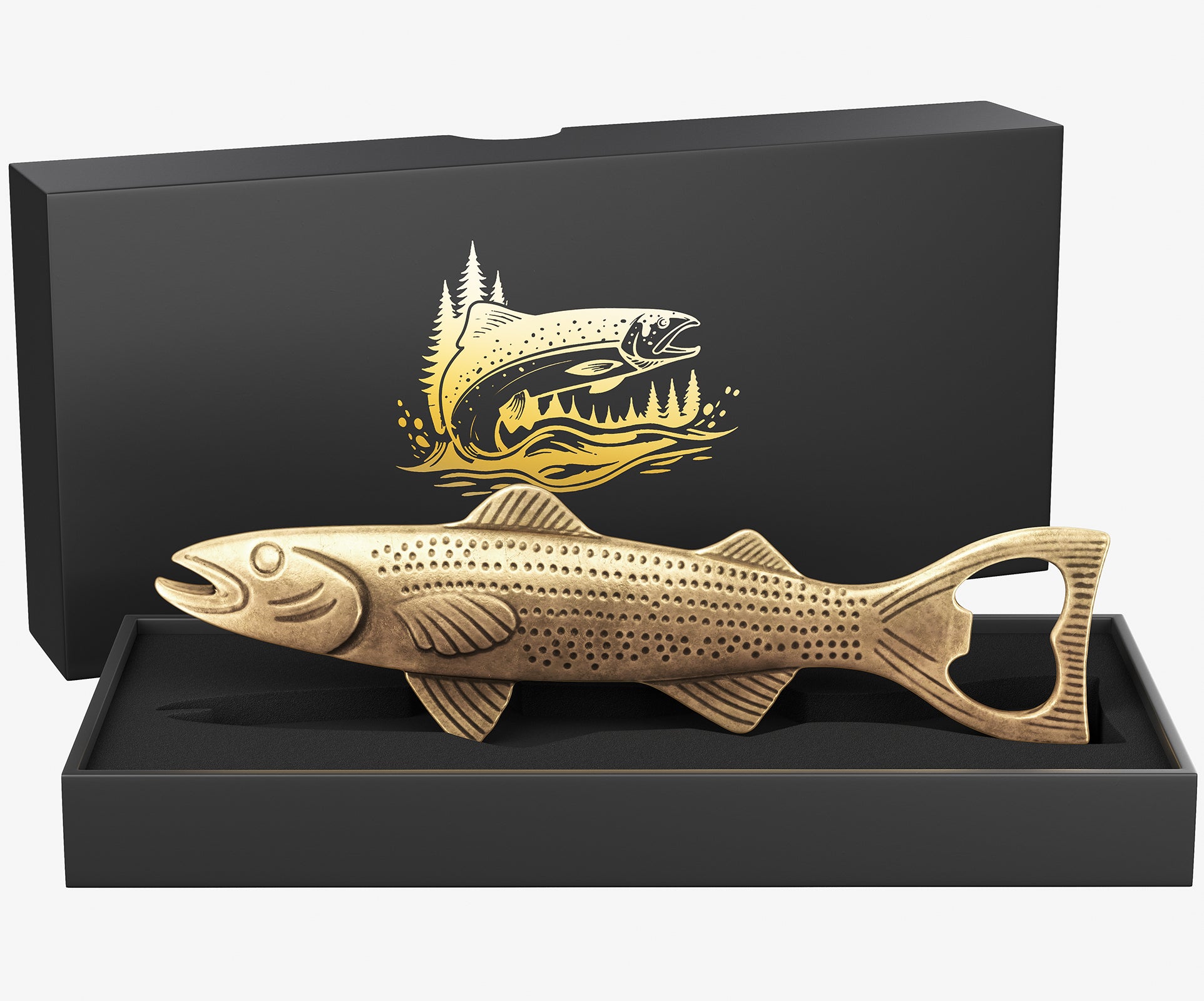 Unique Fish Beer Gifts for Men Vintage Bottle Opener, Fishing Father's Day Birthday Christmas Valentine's Day Gift for Dad Husband Grandpa Boyfriend