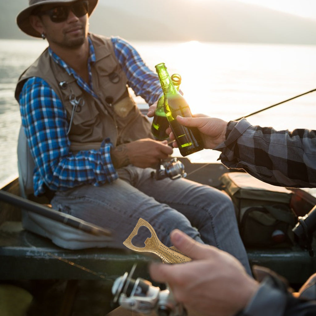 Unique Fish Beer Gifts for Men Vintage Bottle Opener, Fishing Father's Day Birthday Christmas Valentine's Day Gift for Dad Husband Grandpa Boyfriend